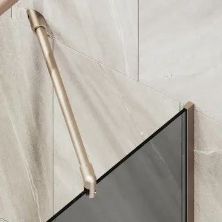 Шторка на ванну MaybahGlass MGV-146-2у 64см бронза